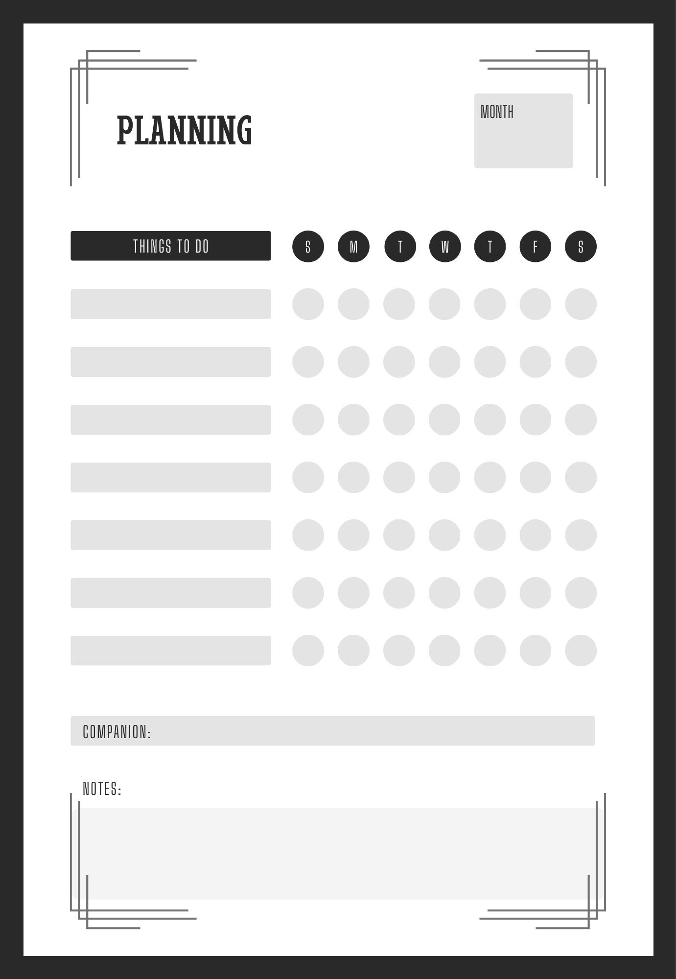 LDS Elder Missionary Planner (PRINTABLE)