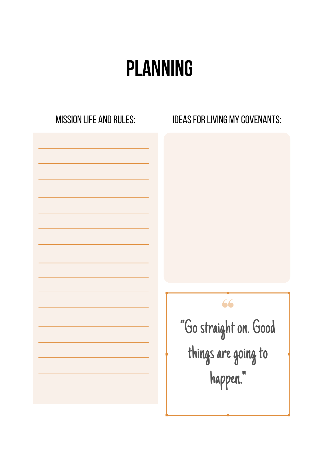 LDS Sister Post Mission Planner (PRINTABLE)