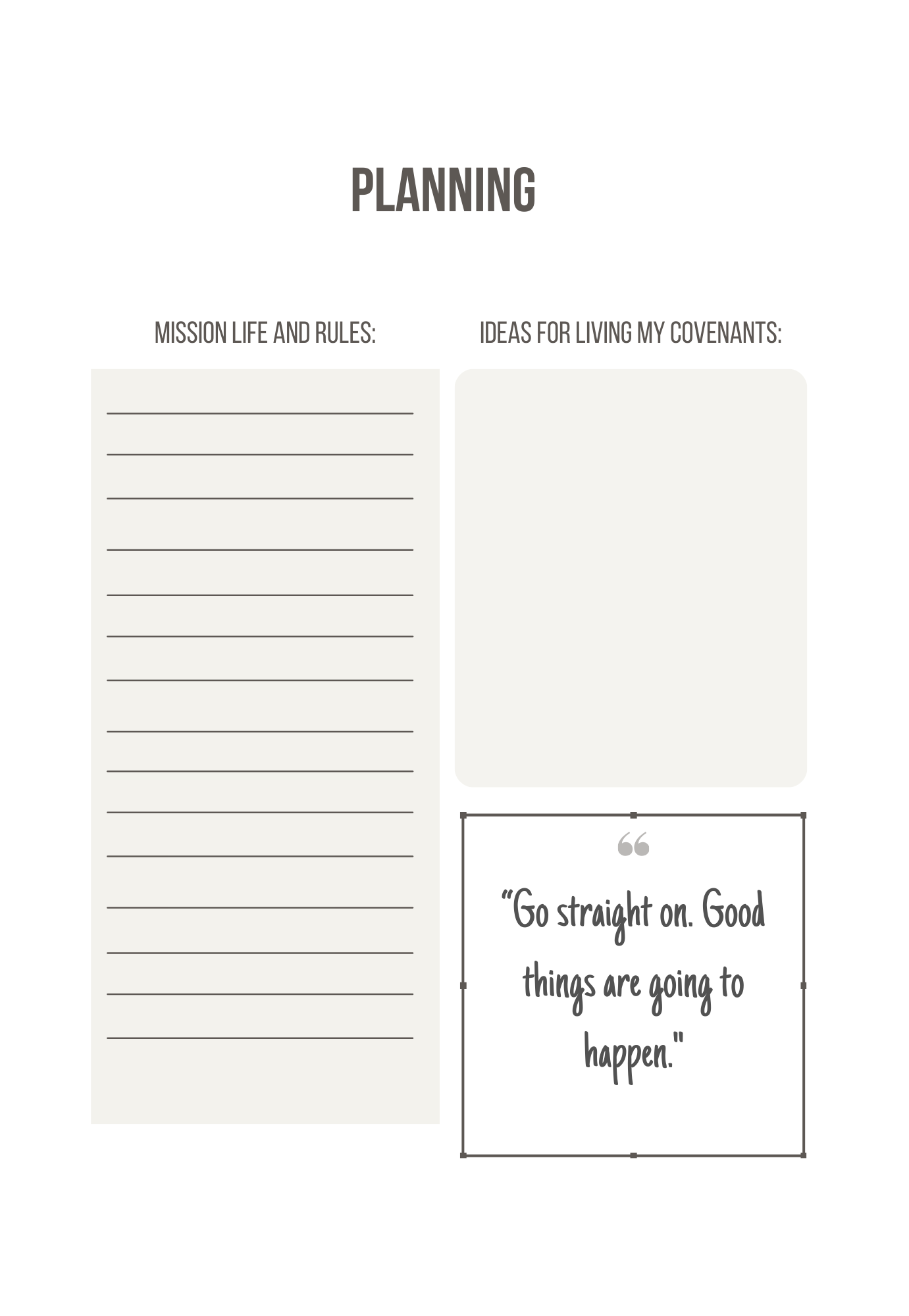 LDS Elder Post Mission Planner (PRINTABLE)