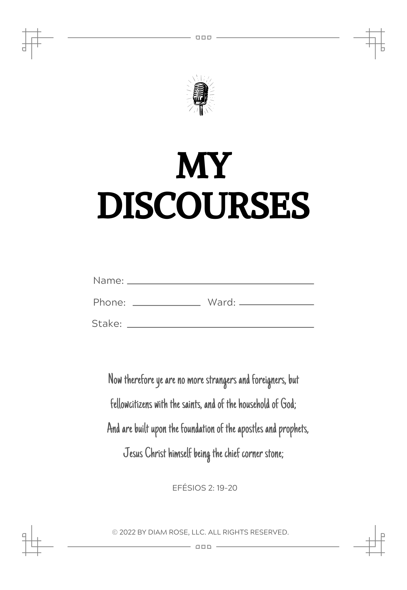 My Discourses Journal (PRINTABLE)