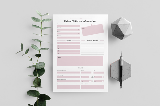 Notepad Elders & Sisters information (PRINTABLE)